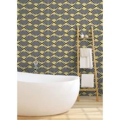 Fanning Out Wallpaper -France and So Furniture TB.FanningOut.Butter Mockup2 cbb68d27 14ff 4564 863a 0c37453041b4