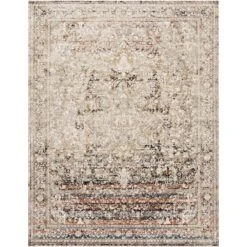 Loloi Theia Taupe / Brick 2'-10" X 8' Runner Rug