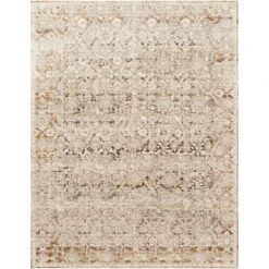 Loloi Theia Natural / Rust 7'-10" X 7'-10" Round Area Rug