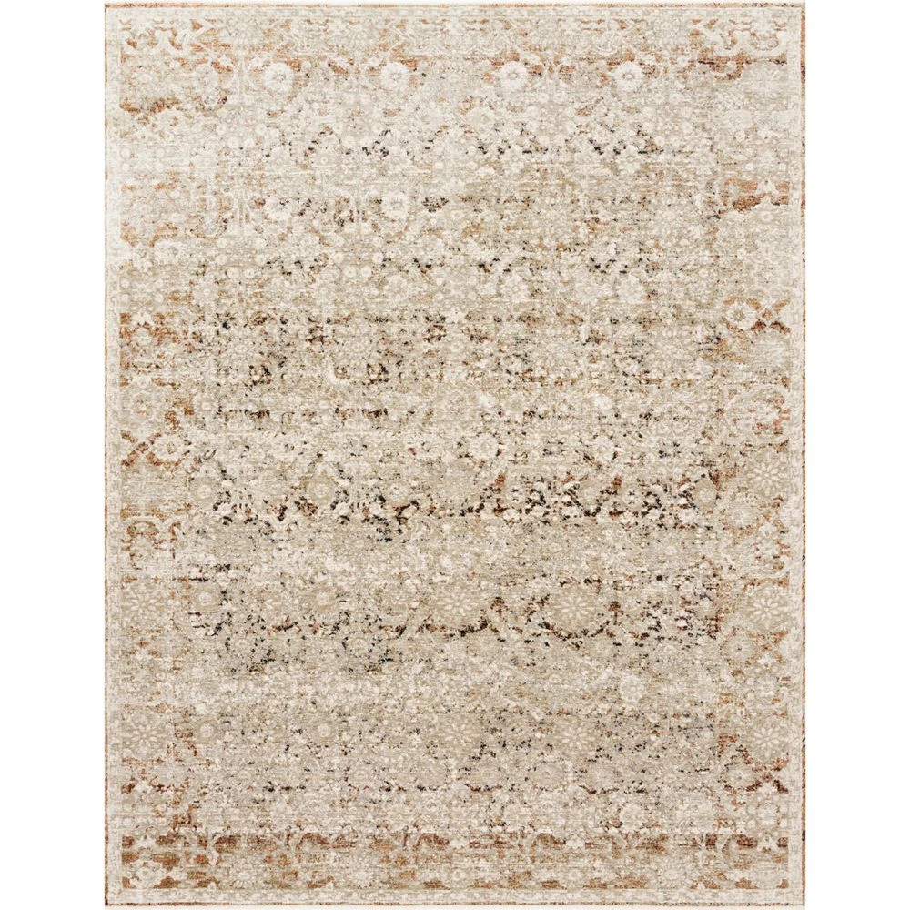 Loloi Theia Natural / Rust 2'-10" X 8' Runner Rug 1 Loloi Theia Natural / Rust 2'-10" X 8' Runner Rug