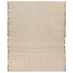 Valsa Handmade Solid Cream/Beige Area Rug (9'X12')