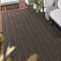 Daphne Handmade Striped Gray/Charcoal Area Rug (10'X14') -France and So Furniture TLN02 4 c5886851 373e 47fe ae79 8ad453b61f00