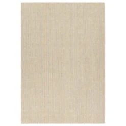 Saira Handmade Striped Ivory/ Beige Area Rug (8'X10')