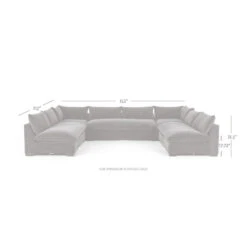 Fossil 5-Piece Sectional - Ashby Oatmeal - 152" -France and So Furniture UATR 010 241P S2 DIM 1 025d4984 3be4 4c8c 9393 ee6415c61082