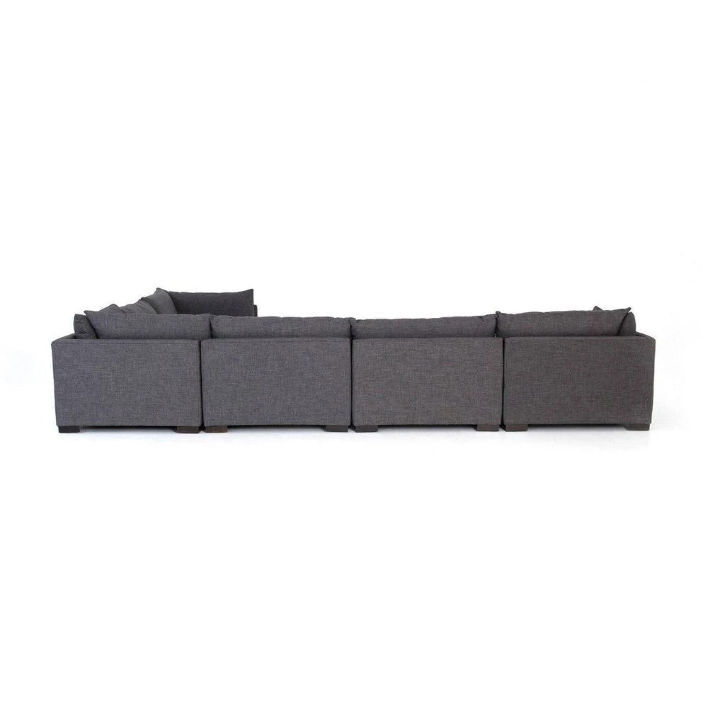 Coral 6-Piece Sectional With Ottoman - Bennett Charcoal 3 Coral 6-Piece Sectional With Ottoman - Bennett Charcoal - Image 3