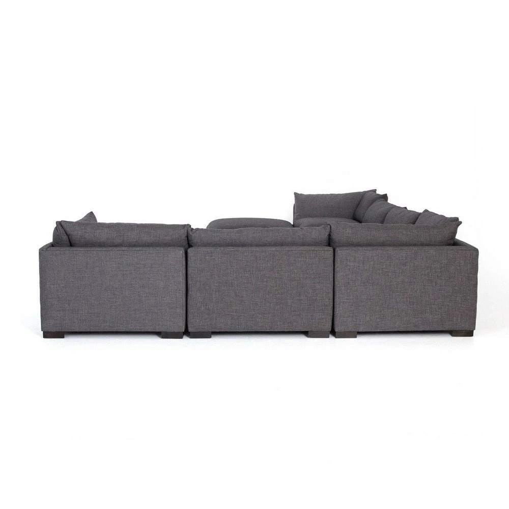Coral 6-Piece Sectional With Ottoman - Bennett Charcoal 4 Coral 6-Piece Sectional With Ottoman - Bennett Charcoal - Image 4