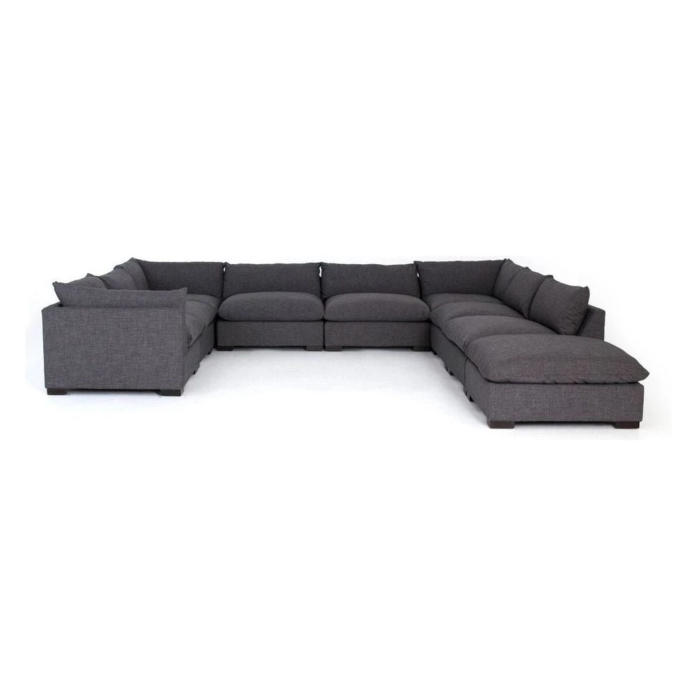 Coral 8-Piece Sectional With Ottoman - Bennett Charcoal 1 Coral 8-Piece Sectional With Ottoman - Bennett Charcoal
