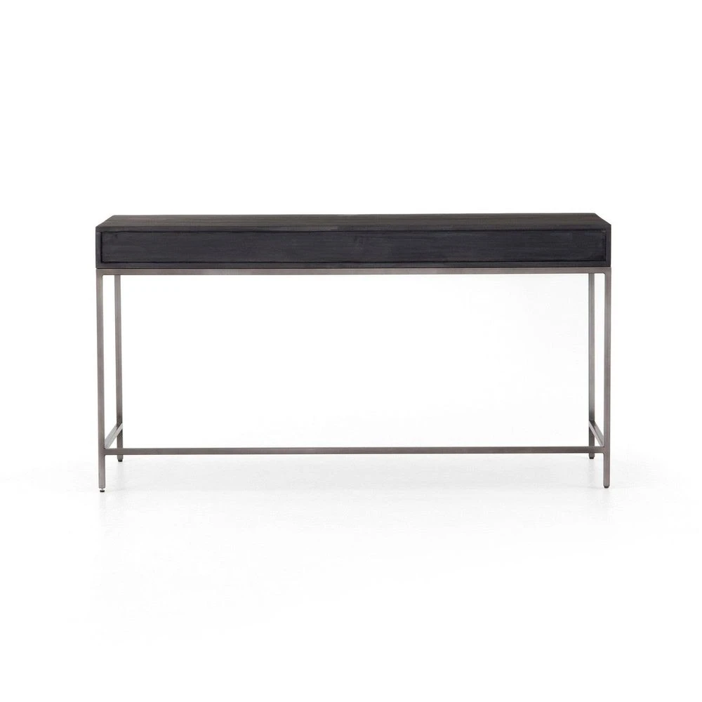 Troy Modular Writing Desk - Black Wash Poplar 5 Troy Modular Writing Desk - Black Wash Poplar - Image 5