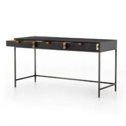 Troy Modular Writing Desk - Black Wash Poplar 23 Troy Modular Writing Desk - Black Wash Poplar -France and So Furniture UFUL 033A OPN 1