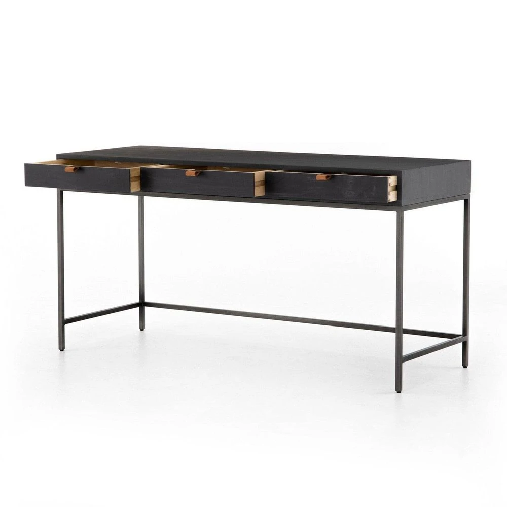 Troy Modular Writing Desk - Black Wash Poplar 8 Troy Modular Writing Desk - Black Wash Poplar - Image 8