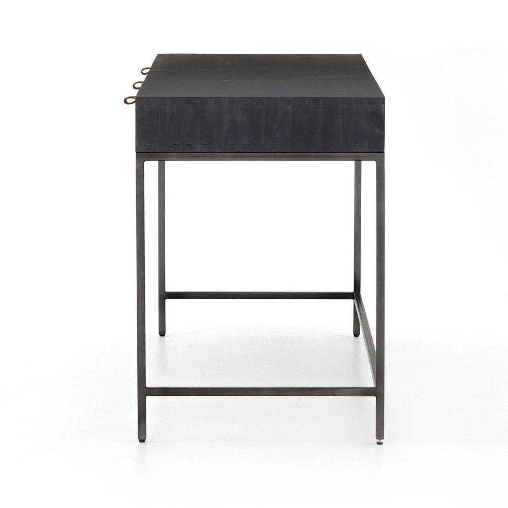 Troy Modular Writing Desk - Black Wash Poplar 3 Troy Modular Writing Desk - Black Wash Poplar - Image 3