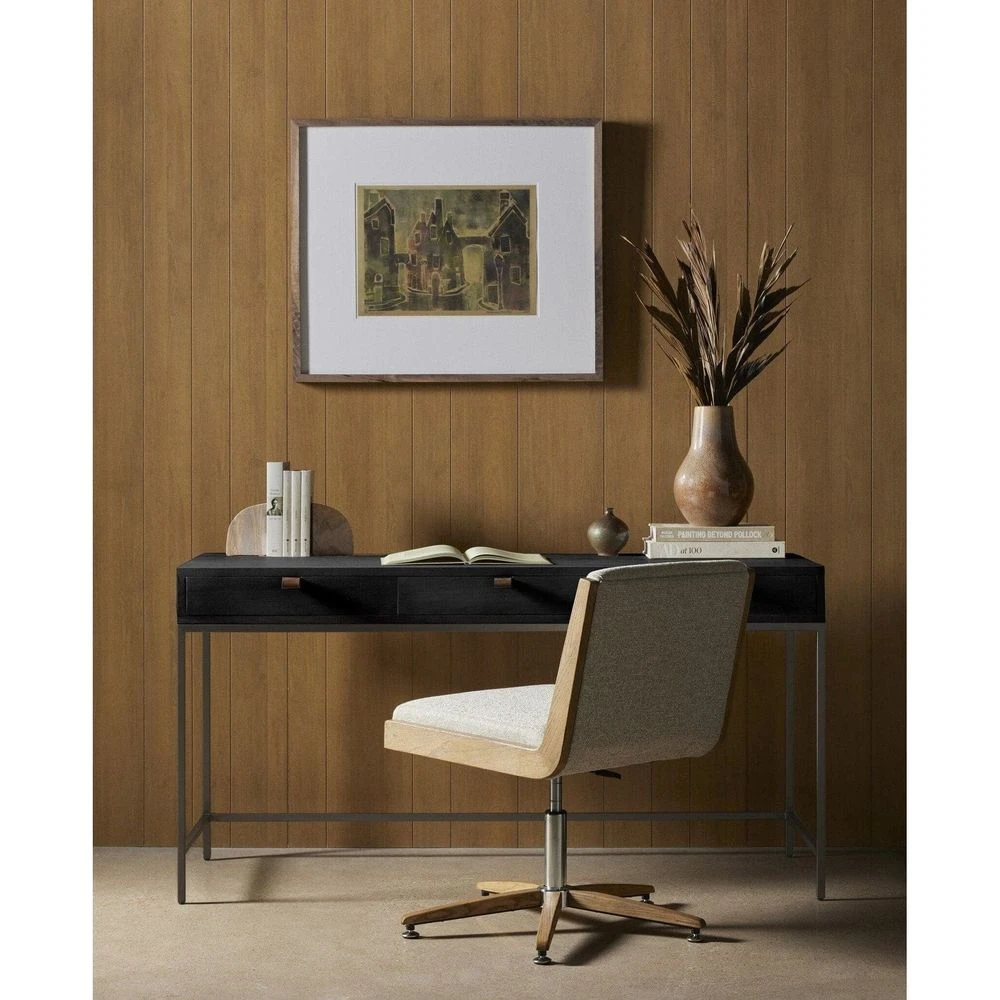 Troy Modular Writing Desk - Black Wash Poplar 14 Troy Modular Writing Desk - Black Wash Poplar - Image 14