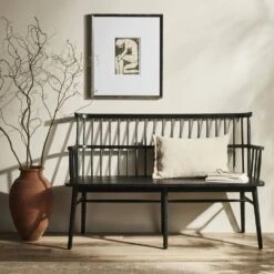 Willow Bench - Matte Black -France and So Furniture VBFS 020E ESS