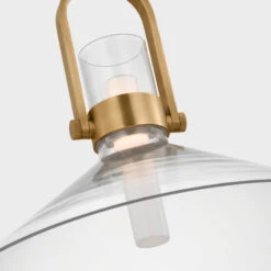 Prescott 18" Empire Pendant - Brass With Clear Glass -France and So Furniture VCS IKF IKF5451HABCG D4