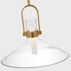 Sawyer 24" Empire Pendant - Brass With Clear Glass -France and So Furniture VCS IKF IKF5452HABCG D8