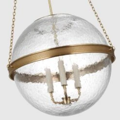 Peyton 18" Globe Pendant - Soft Brass -France and So Furniture VCS MF MF5184SBCG D3