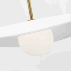 Windsor 28" Pendant - Antique Brass W/ White Shade -France and So Furniture VCS WS WS5040HABWHT D4