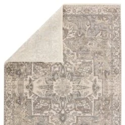 Isolde Medallion Gray/ Cream Area Rug (9'6"X12'6") -France and So Furniture VNE01 2