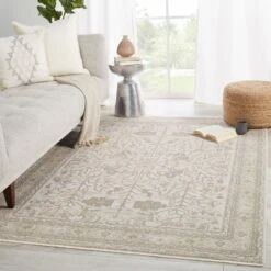 Aeneas Oriental Cream/ Light Gray Runner Rug (2'6"X8') -France and So Furniture VNE05 4