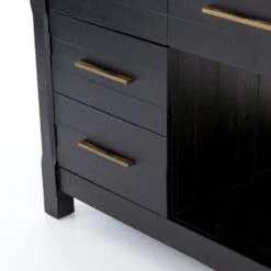 Maxwell Kitchen Island - Black Acacia -France and So Furniture VPTN 040C DET 4