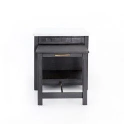 Maxwell Kitchen Island - Black Acacia -France and So Furniture VPTN 040C OPN 2