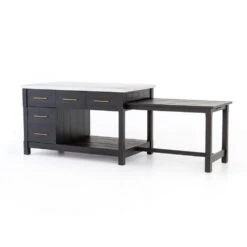 Maxwell Kitchen Island - Black Acacia -France and So Furniture VPTN 040C PRM 2
