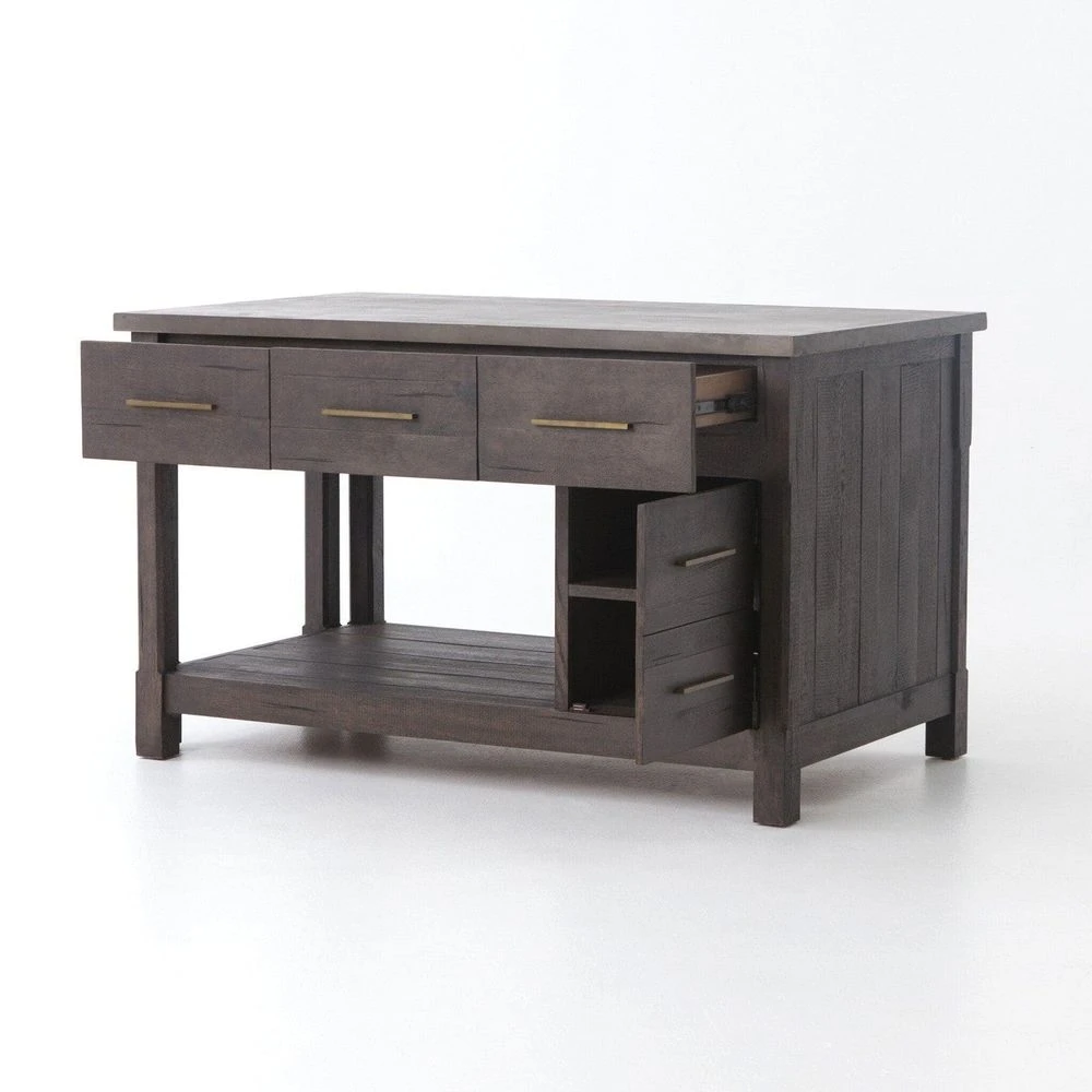 Maxwell Kitchen Island - Rubbed Black Oak 7 Maxwell Kitchen Island - Rubbed Black Oak - Image 7