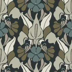 Dragon Flower Wallpaper 14 Dragon Flower Wallpaper -France and So Furniture WC361 7 DragonFlower MidnightBloom