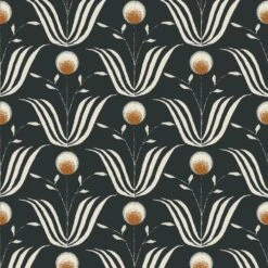 Spring Bloom Wallpaper 18 Spring Bloom Wallpaper -France and So Furniture WC409 SB SpringBloom SootBlack