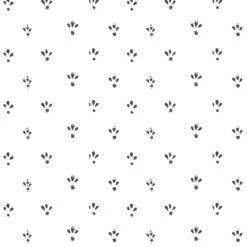 Fleur Wallpaper -France and So Furniture WC413 BL Fleur StampBlack