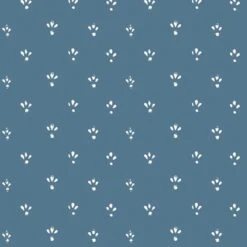 Fleur Wallpaper -France and So Furniture WC413 BS Fleur BlueSalt