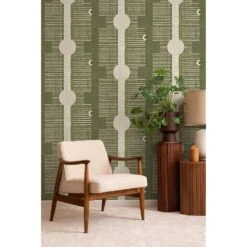 Inyanga - Wallpaper 17 Inyanga - Wallpaper -France and So Furniture WCFM9 OL Inyanga Olive MockUp