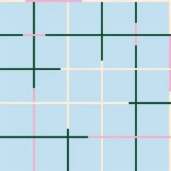 Grid Wallpaper -France and So Furniture WCPK105 SK Grid Sky