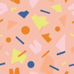 Shapes Wallpaper -France and So Furniture WCPK106 PE Shapes Peach
