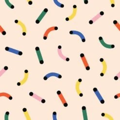 Macaroni Wallpaper -France and So Furniture WCPK109 PE Macaroni Peach