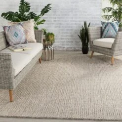 Simeon Solid Gray/ White Area Rug (8'X10') -France and So Furniture WSR01 4 fec5f458 7f23 4b6b a39a 80849df5a0af