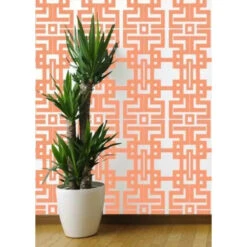 Aztec Wallpaper -France and So Furniture Wall AzCoral full