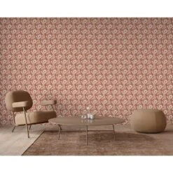 Woodland Bloom Wallpaper -France and So Furniture WoodlandBloom PinkPeppercorn 1