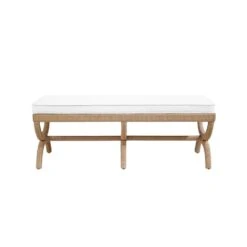 Xanadu Rope Wrapped Bench - Performance Linen