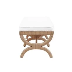 Xanadu Rope Wrapped Bench - Performance Linen -France and So Furniture XANADU 20BENCH SIDE