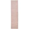 Yamir Handmade Solid Pink Runner Rug (3'X12')