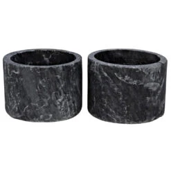 Noir Syma Decorative Candle Holder, Set Of 2