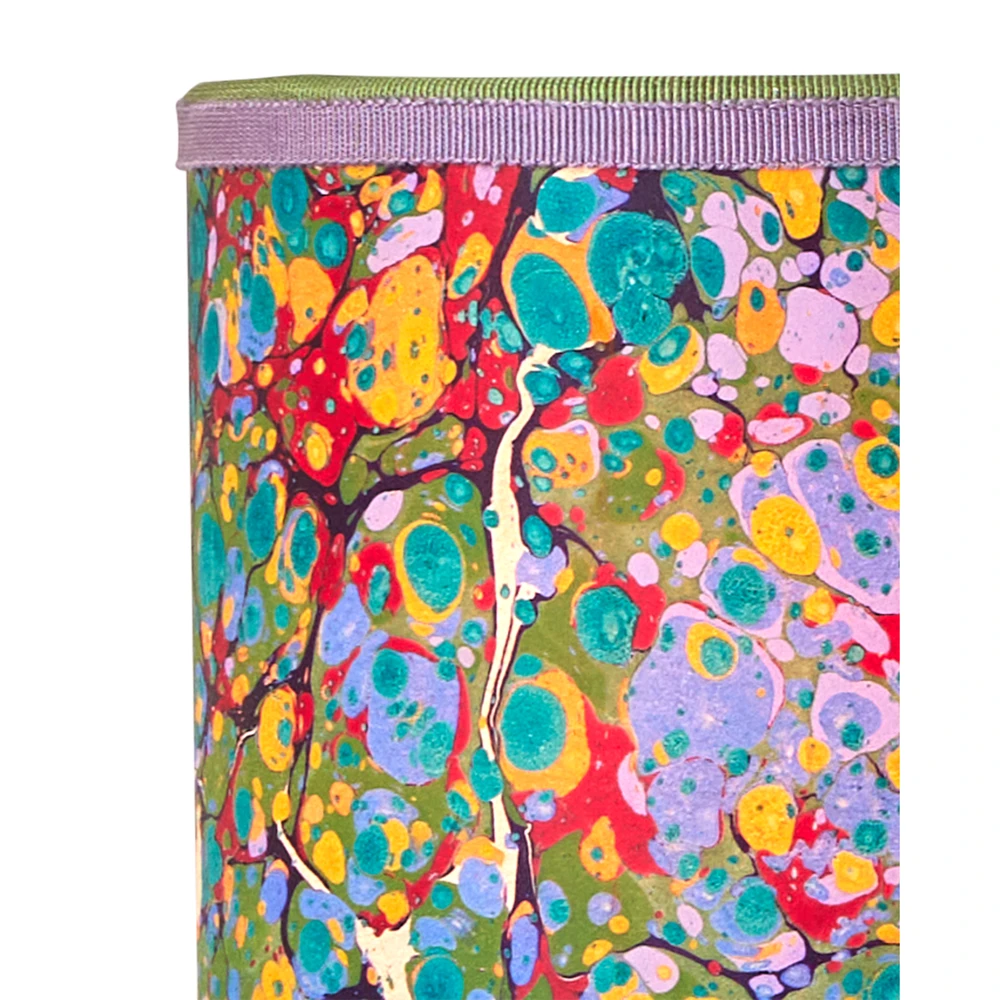 Marble Multi-Color Paper Drum Chandelier Shade 2 Marble Multi-Color Paper Drum Chandelier Shade - Image 2
