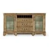 Plank Low Cabinet & Wine Rack With Strap Handles