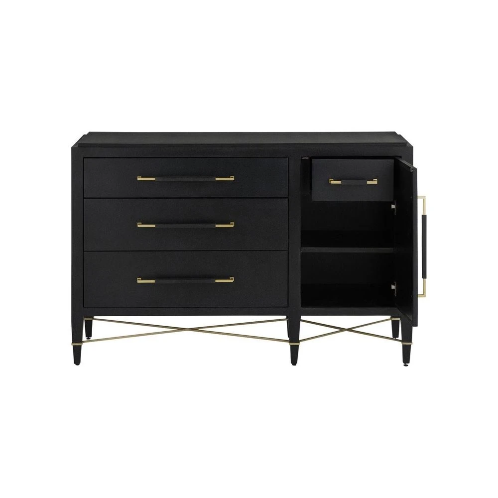 Verona Black Three-Drawer Chest 2 Verona Black Three-Drawer Chest - Image 2