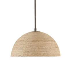Tobago 17" Dome Pendant - Abaca Rope