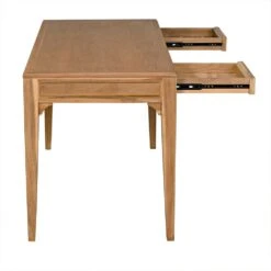 Noir Ambrose Desk, Bleached Teak -France and So Furniture ae 301bt 6 lg