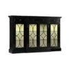 Four Door Breakfront Black Display Cabinet
