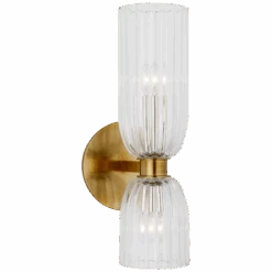 Alea 16" Double Bath Sconce With Clear Glass