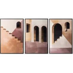 Sierra Nights (Set Of 3) - 40" X 60" - Black Frame